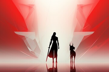 Wall Mural - a resilient and steadfast guardian, shielding allies from harm with unwavering resolve. - generative