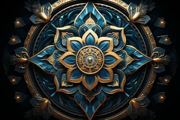 Canvas Print - A resilient and steadfast guardian, shielding allies from harm with unwavering resolve. - Generative AI