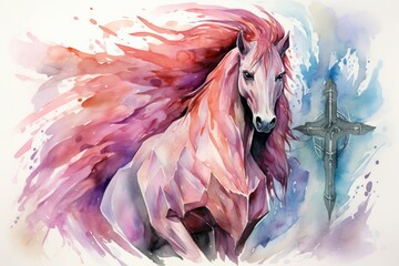 Wall Mural - a resilient and steadfast guardian, shielding allies from harm with unwavering resolve. - generative