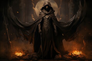 Wall Mural - a resilient and steadfast guardian, shielding allies from harm with unwavering resolve. - generative