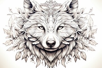Canvas Print - A wise and ancient druid, attuned to nature and capable of transforming into beasts. - Generative AI