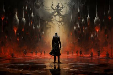 Wall Mural - a skilled and strategic tactician, orchestrating battles and leading troops to victory. - generative