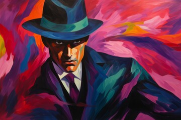 Wall Mural - A relentless and vengeful avenger, driven by a personal vendetta against evildoers. - Generative AI