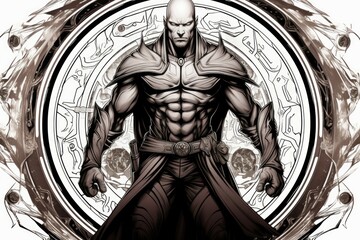 Canvas Print - A relentless and vengeful avenger, driven by a personal vendetta against evildoers. - Generative AI