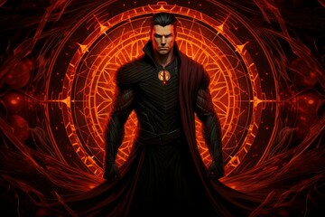 Canvas Print - A relentless and vengeful avenger, driven by a personal vendetta against evildoers. - Generative AI