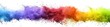 © DnQajik - Rainbow colored powder explosion on a white background, captured with a wide angle lens, in the style of professional photography, of high quality.