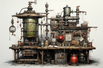 Wall Mural - A curious and inventive tinkerer, crafting ingenious gadgets and contraptions. - Generative AI