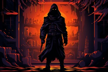 Sticker - a brooding and mysterious assassin, lurking in the shadows and eliminating targets with lethal preci