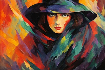 Wall Mural - A brooding and mysterious assassin, lurking in the shadows and eliminating targets with lethal precision. - Generative AI