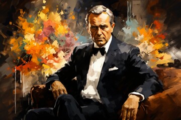 Canvas Print - A charismatic and influential diplomat, skilled in negotiation and resolving conflicts. - Generative AI