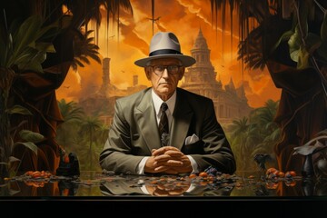 Canvas Print - A charismatic and influential diplomat, skilled in negotiation and resolving conflicts. - Generative AI