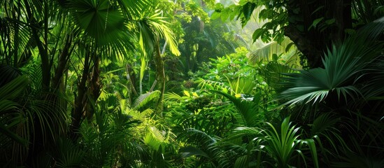 Wall Mural - Beautiful tropical forest.