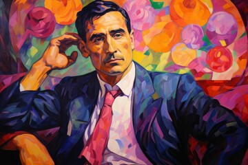 Wall Mural - A charismatic and influential diplomat, skilled in negotiation and resolving conflicts. - Generative AI