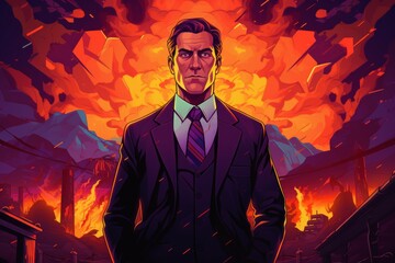 Canvas Print - A charismatic and influential diplomat, skilled in negotiation and resolving conflicts. - Generative AI