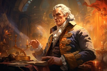 Canvas Print - A charismatic and influential diplomat, skilled in negotiation and resolving conflicts. - Generative AI