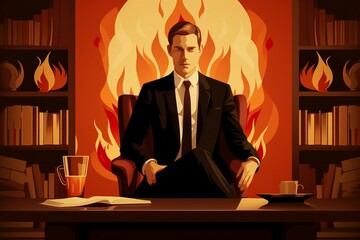 Canvas Print - A charismatic and influential diplomat, skilled in negotiation and resolving conflicts. - Generative AI