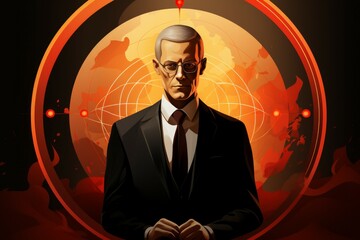 Canvas Print - A charismatic and influential diplomat, skilled in negotiation and resolving conflicts. - Generative AI