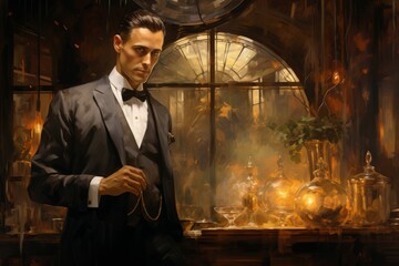 Canvas Print - A charismatic and influential diplomat, skilled in negotiation and resolving conflicts. - Generative AI