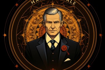 Canvas Print - A charismatic and influential diplomat, skilled in negotiation and resolving conflicts. - Generative AI