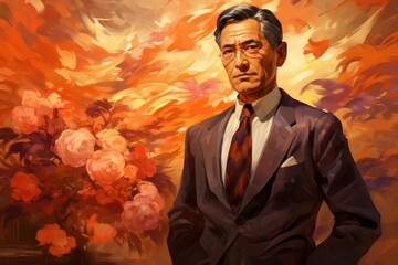 Canvas Print - A charismatic and influential diplomat, skilled in negotiation and resolving conflicts. - Generative AI