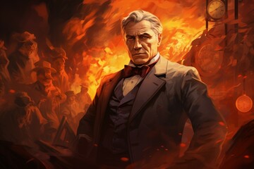 Canvas Print - A charismatic and influential diplomat, skilled in negotiation and resolving conflicts. - Generative AI