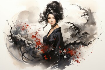 Wall Mural - A skilled and versatile spellcaster, adept at manipulating the forces of magic to achieve desired outcomes. - Generative AI