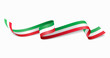 © Khvost - Italian flag wavy abstract background. Vector illustration.