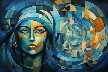 Wall Mural - A wise and revered oracle, gifted with prophetic visions and cosmic insight. - Generative AI