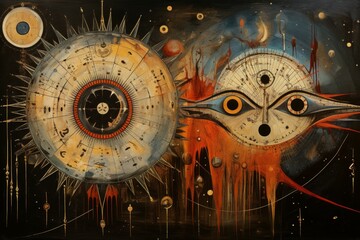 Wall Mural - a wise and revered oracle, gifted with prophetic visions and cosmic insight. - generative ai