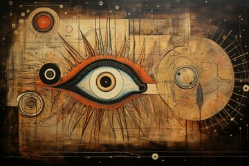 Wall Mural - A wise and revered oracle, gifted with prophetic visions and cosmic insight. - Generative AI