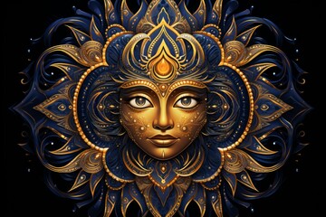 Wall Mural - a wise and revered oracle, gifted with prophetic visions and cosmic insight. - generative ai