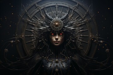Wall Mural - a wise and revered oracle, gifted with prophetic visions and cosmic insight. - generative ai