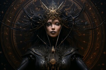 Wall Mural - a wise and revered oracle, gifted with prophetic visions and cosmic insight. - generative ai