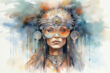 Wall Mural - a wise and revered oracle, gifted with prophetic visions and cosmic insight. - generative ai