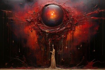 Wall Mural - a wise and revered oracle, gifted with prophetic visions and cosmic insight. - generative ai