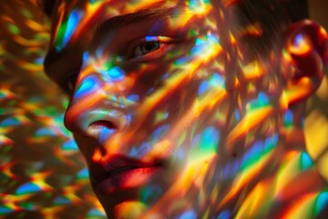 Fototapete - Warm bokeh background created by blurred light reflections, invoking a feeling of coziness and serenity