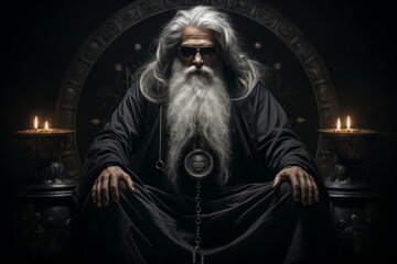 Wall Mural - a wise and revered oracle, gifted with prophetic visions and cosmic insight. - generative ai