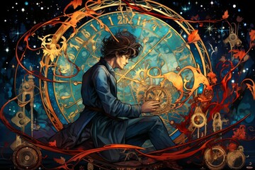Wall Mural - A calculating and cunning strategist, outmaneuvering opponents with tactical brilliance. - Generative AI