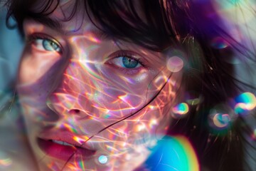 Poster - Vivid abstract background with a purple hue and dynamic bokeh light effects for a modern feel