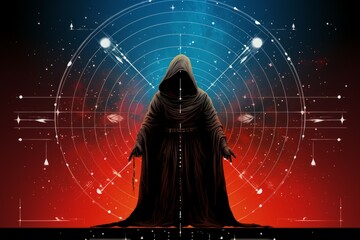 Wall Mural - A calculating and cunning strategist, outmaneuvering opponents with tactical brilliance. - Generative AI