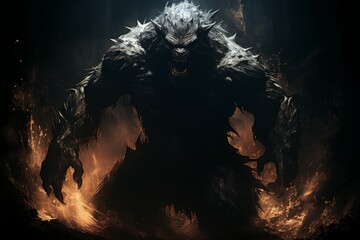 Wall Mural - A fearless and mighty berserker, unleashing devastating attacks with unbridled fury. - Generative AI