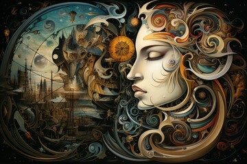 Wall Mural - A skilled and adaptable shape-shifter, assuming different forms to suit various situations. - Generative AI