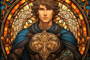 Wall Mural - A virtuous and steadfast paladin, upholding justice and combating evil with unwavering resolve. - Generative AI