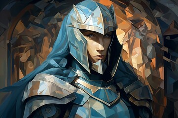 Wall Mural - A virtuous and steadfast paladin, upholding justice and combating evil with unwavering resolve. - Generative AI