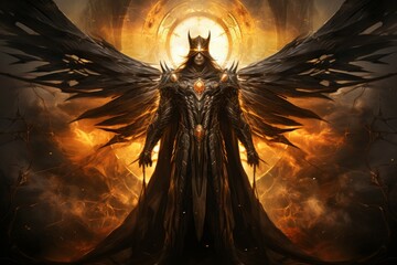 Wall Mural - A virtuous and steadfast paladin, upholding justice and combating evil with unwavering resolve. - Generative AI