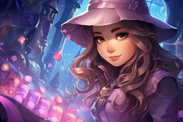Wall Mural - A skilled and ruthless bounty hunter, relentless in their pursuit of targets and apprehending fugitives. - Generative AI