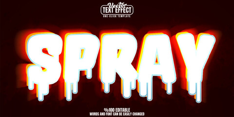 Poster - spray editable text effect, customizable graffiti and street 3d font style