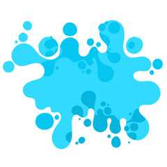 Poster - Vector abstract complex shape, fluid blotch spot image as template for background. Dynamical colored rounded backdrop.
