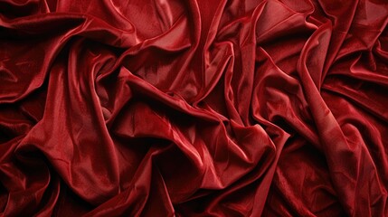 Wall Mural - Texture of red velvet fabric for background with space for text