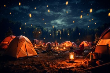 Canvas Print - Camping - Generative AI